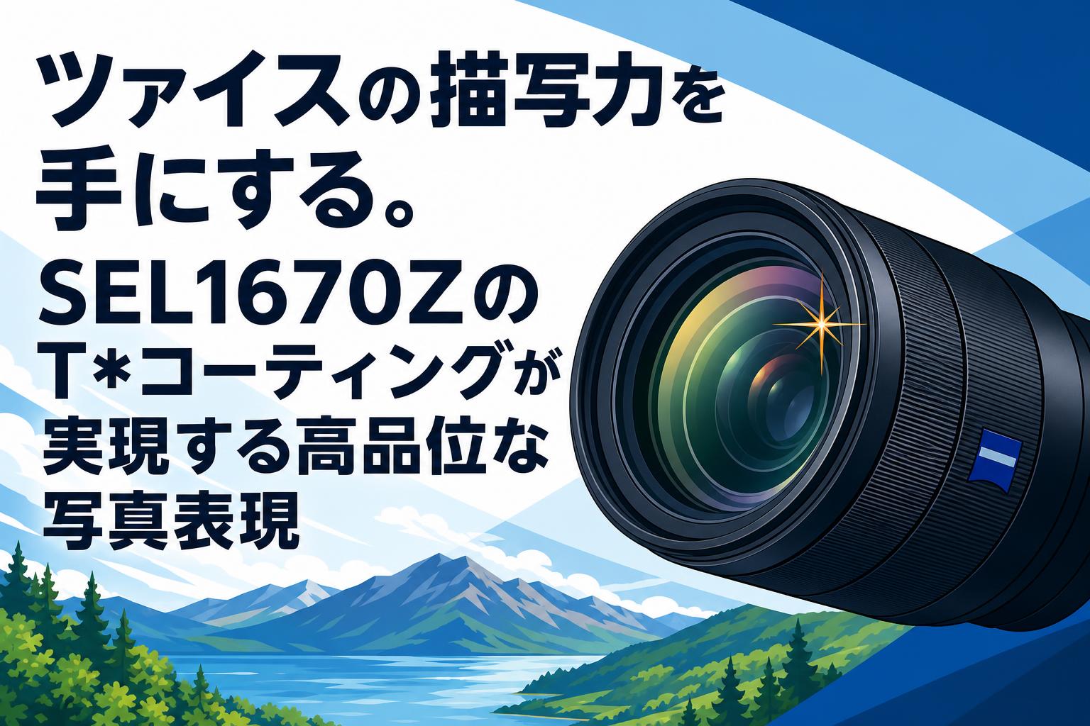 ツァイスの描写力を手にする。SEL1670ZのT*コーティングが実現する高品位な写真表現