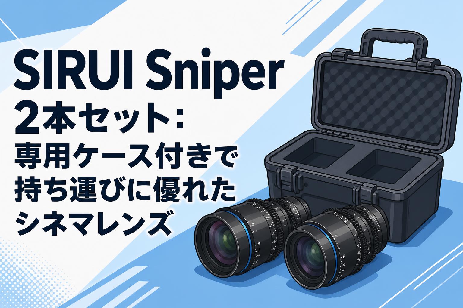 SIRUI Sniper 2本セット：専用ケース付きで持ち運びに優れたシネマレンズ