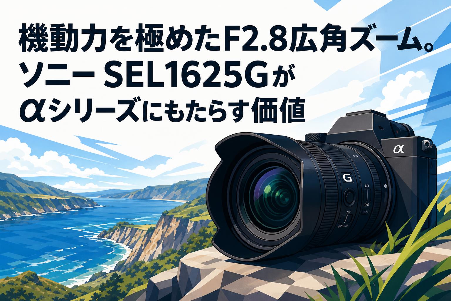 機動力を極めたF2.8広角ズーム。ソニー SEL1625Gがαシリーズにもたらす価値