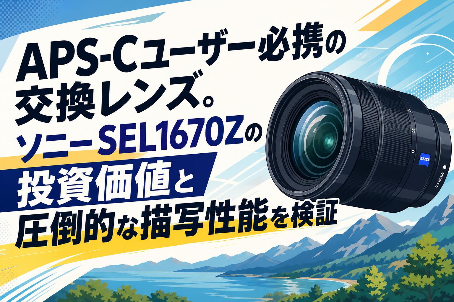 APS-Cユーザー必携の交換レンズ。ソニー SEL1670Zの投資価値と圧倒的な描写性能を検証