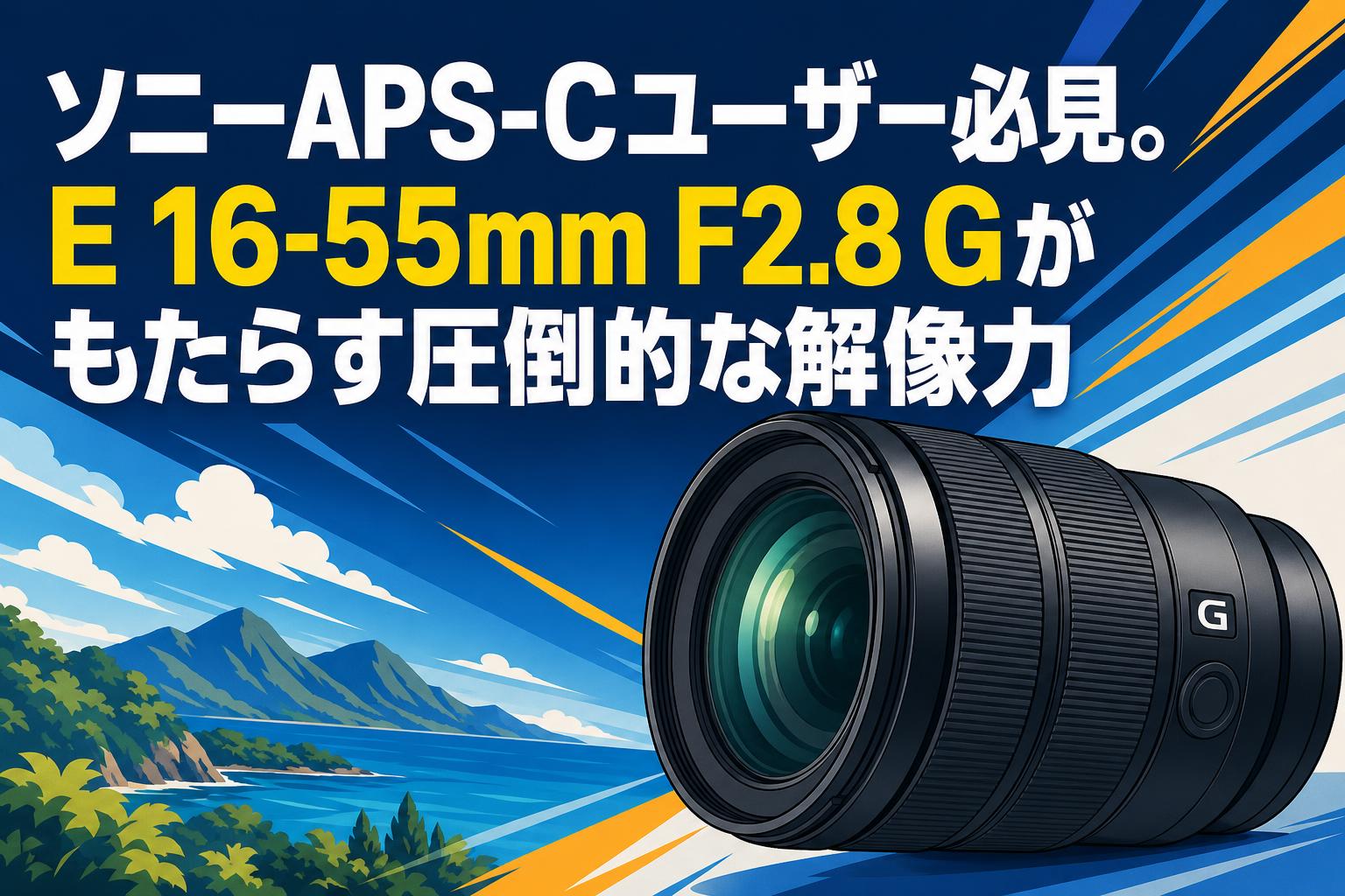 ソニーAPS-Cユーザー必見。E 16-55mm F2.8 Gがもたらす圧倒的な解像力