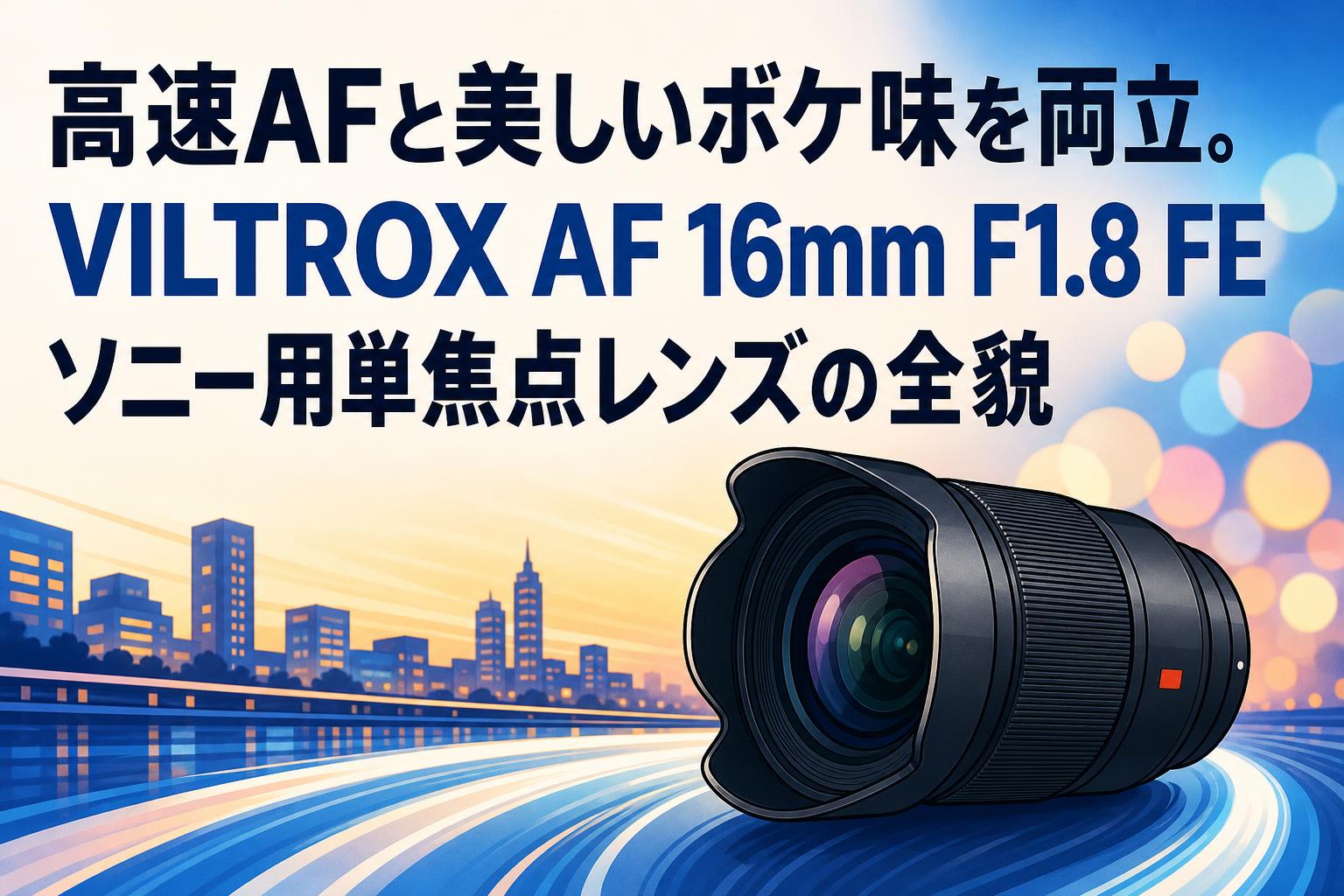 高速AFと美しいボケ味を両立。VILTROX AF 16mm F1.8 FE ソニー用単焦点レンズの全貌