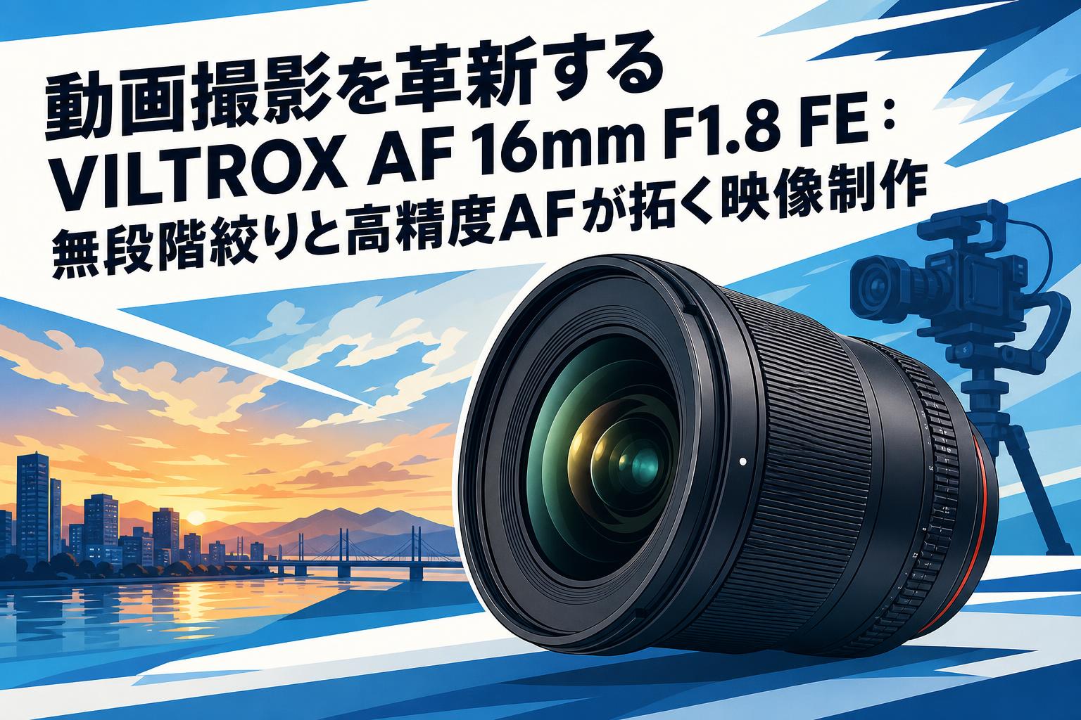 動画撮影を革新する VILTROX AF 16mm F1.8 FE：無段階絞りと高精度AFが拓く映像制作