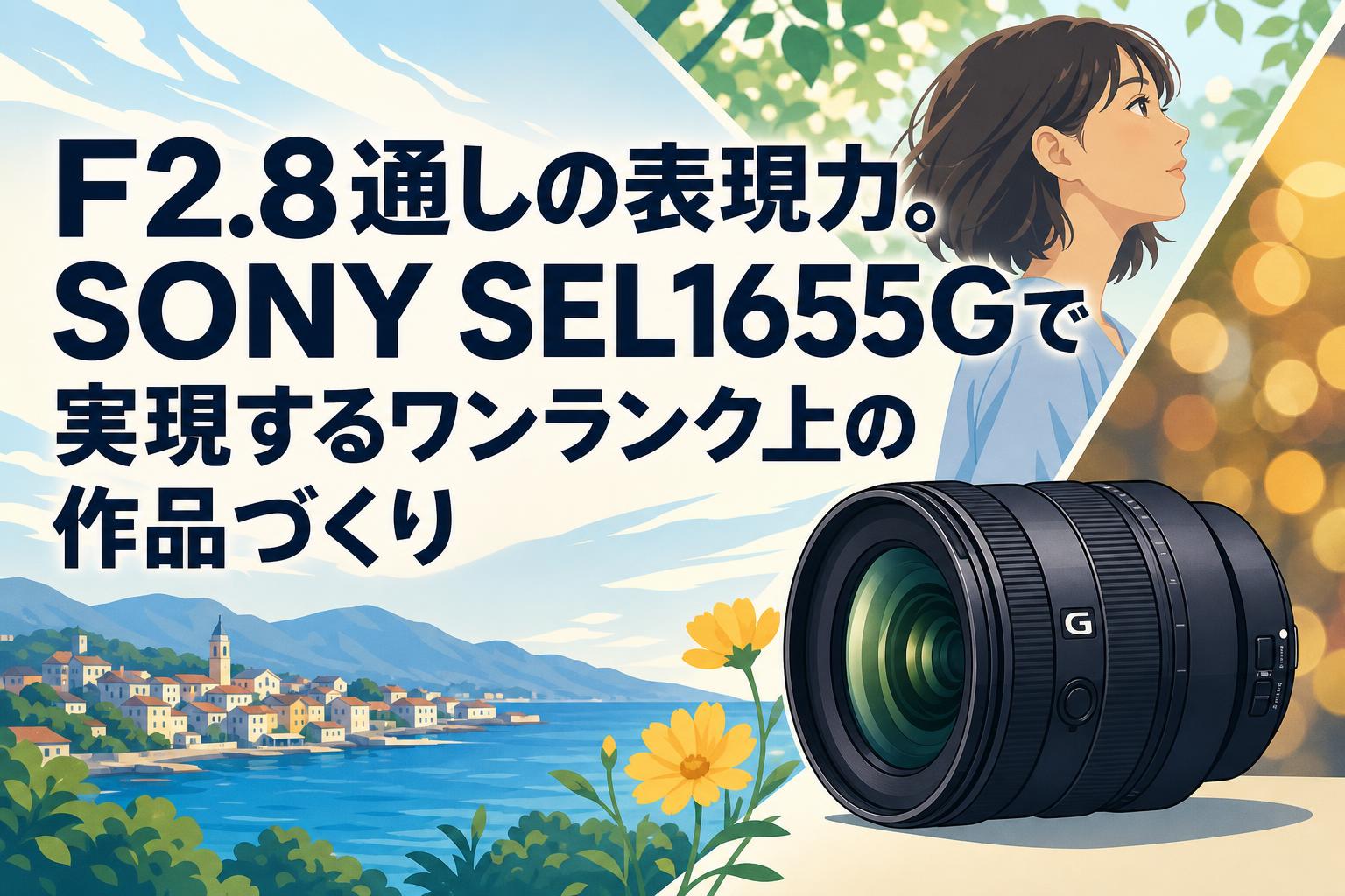 F2.8通しの表現力。SONY SEL1655Gで実現するワンランク上の作品づくり