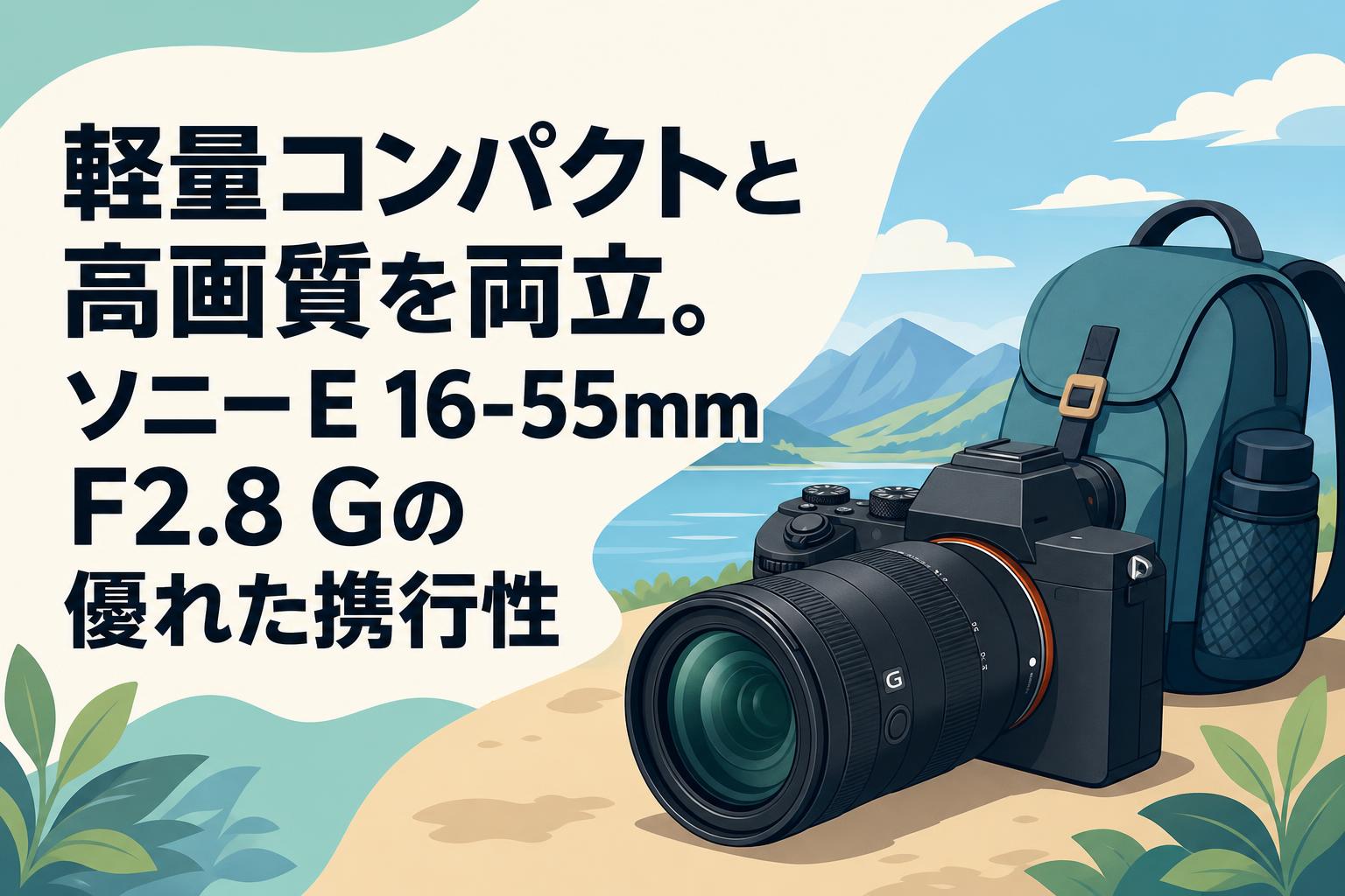 軽量コンパクトと高画質を両立。ソニーE 16-55mm F2.8 Gの優れた携行性