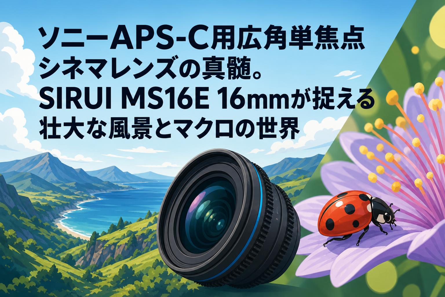 ソニーAPS-C用広角単焦点シネマレンズの真髄。SIRUI MS16E 16mmが捉える壮大な風景とマクロの世界