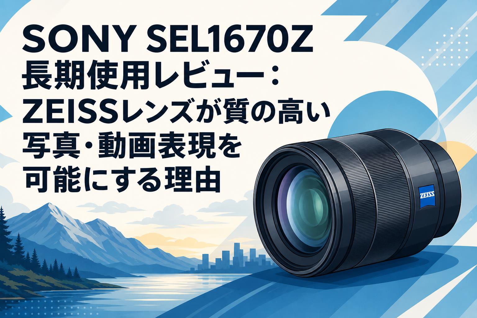 SONY SEL1670Z 長期使用レビュー：ZEISSレンズが質の高い写真・動画表現を可能にする理由