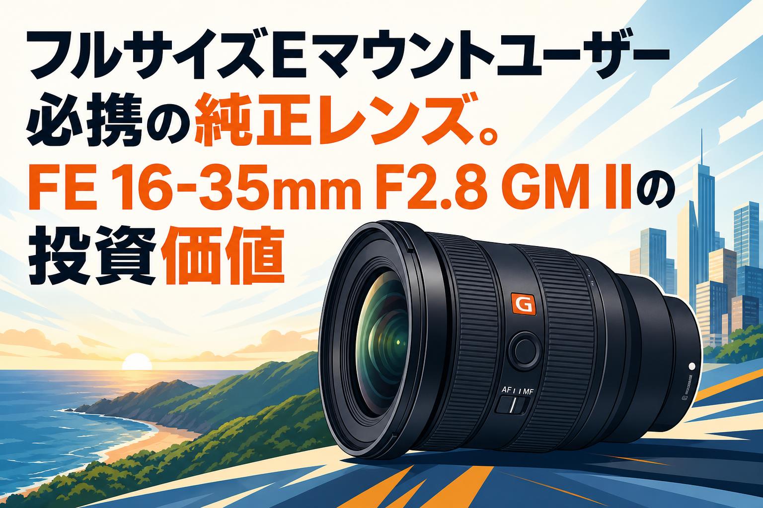 フルサイズEマウントユーザー必携の純正レンズ。FE 16-35mm F2.8 GM IIの投資価値
