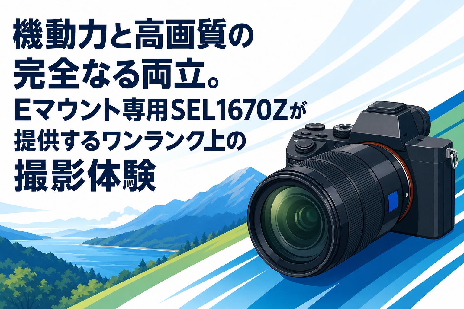 機動力と高画質の完全なる両立。Eマウント専用SEL1670Zが提供するワンランク上の撮影体験