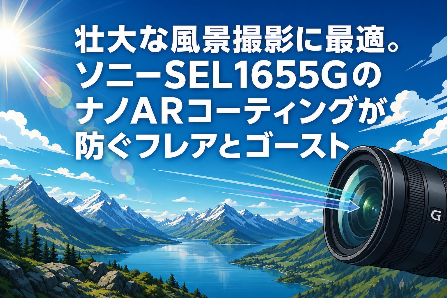 壮大な風景撮影に最適。ソニーSEL1655GのナノARコーティングが防ぐフレアとゴースト