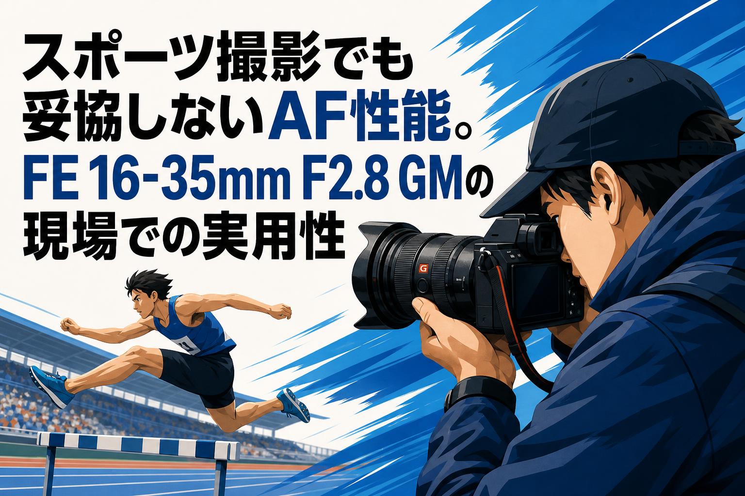 スポーツ撮影でも妥協しないAF性能。FE 16-35mm F2.8 GMの現場での実用性