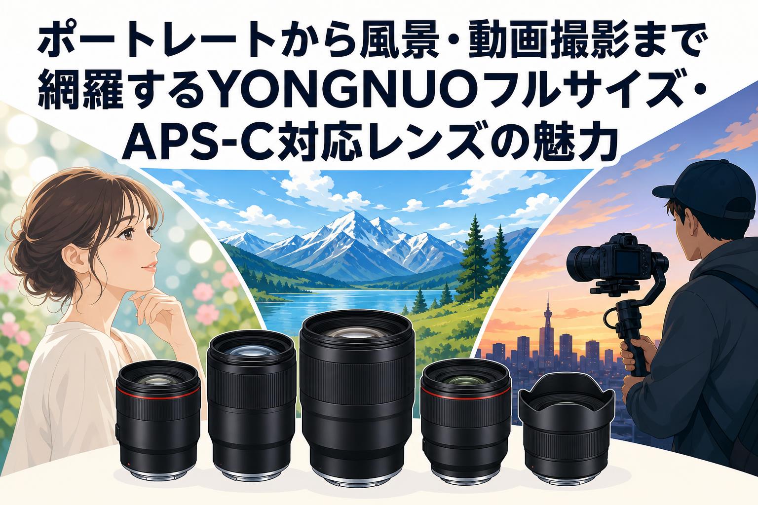 ポートレートから風景・動画撮影まで網羅するYONGNUOフルサイズ・APS-C対応レンズの魅力