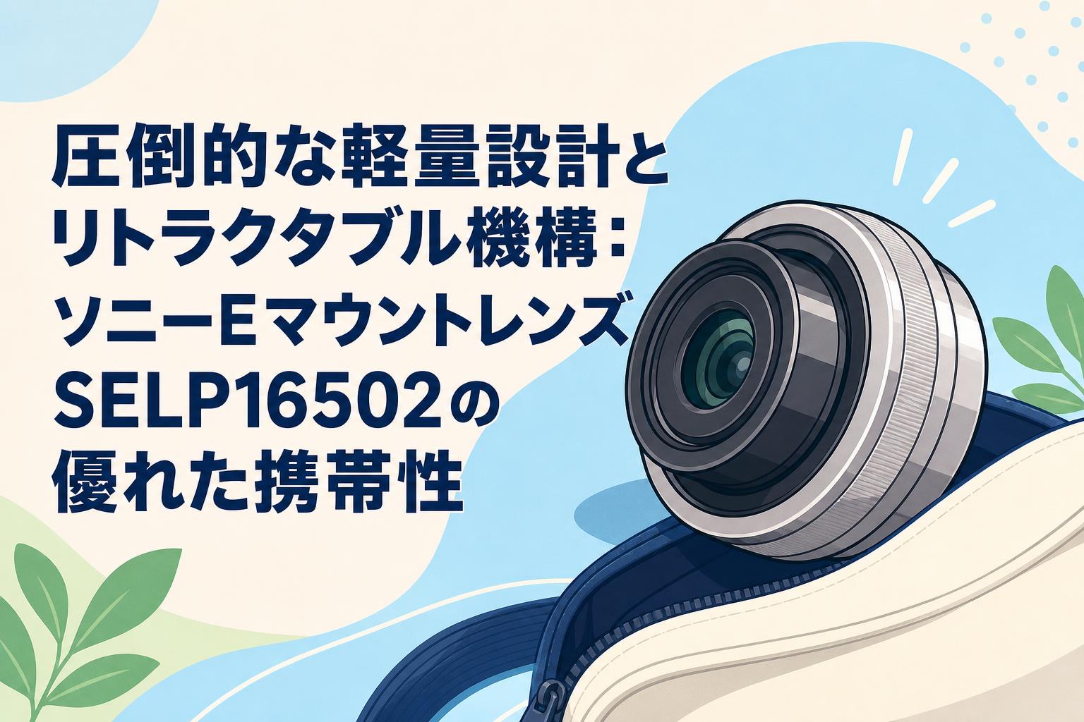 圧倒的な軽量設計とリトラクタブル機構：ソニーEマウントレンズSELP16502の優れた携帯性