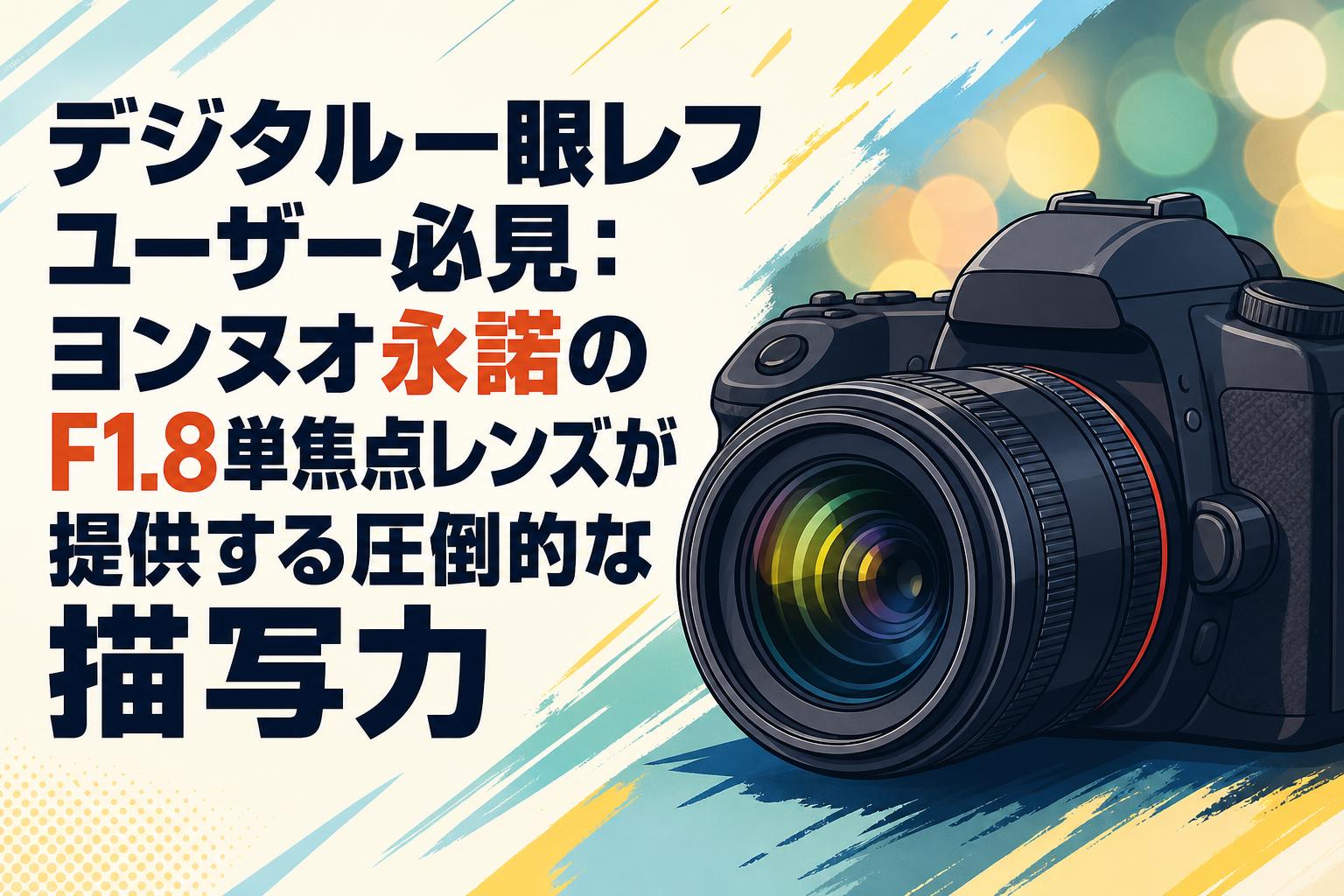 デジタル一眼レフユーザー必見：ヨンヌオ永諾のF1.8単焦点レンズが提供する圧倒的な描写力