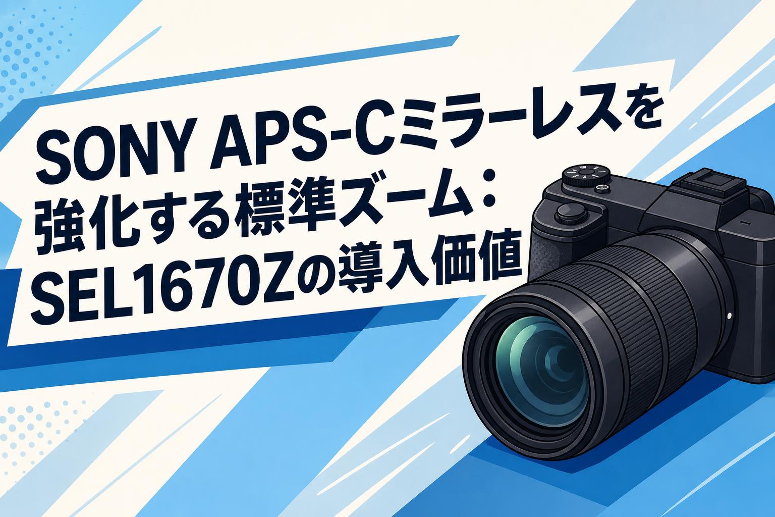SONY APS-Cミラーレスを強化する標準ズーム：SEL1670Zの導入価値