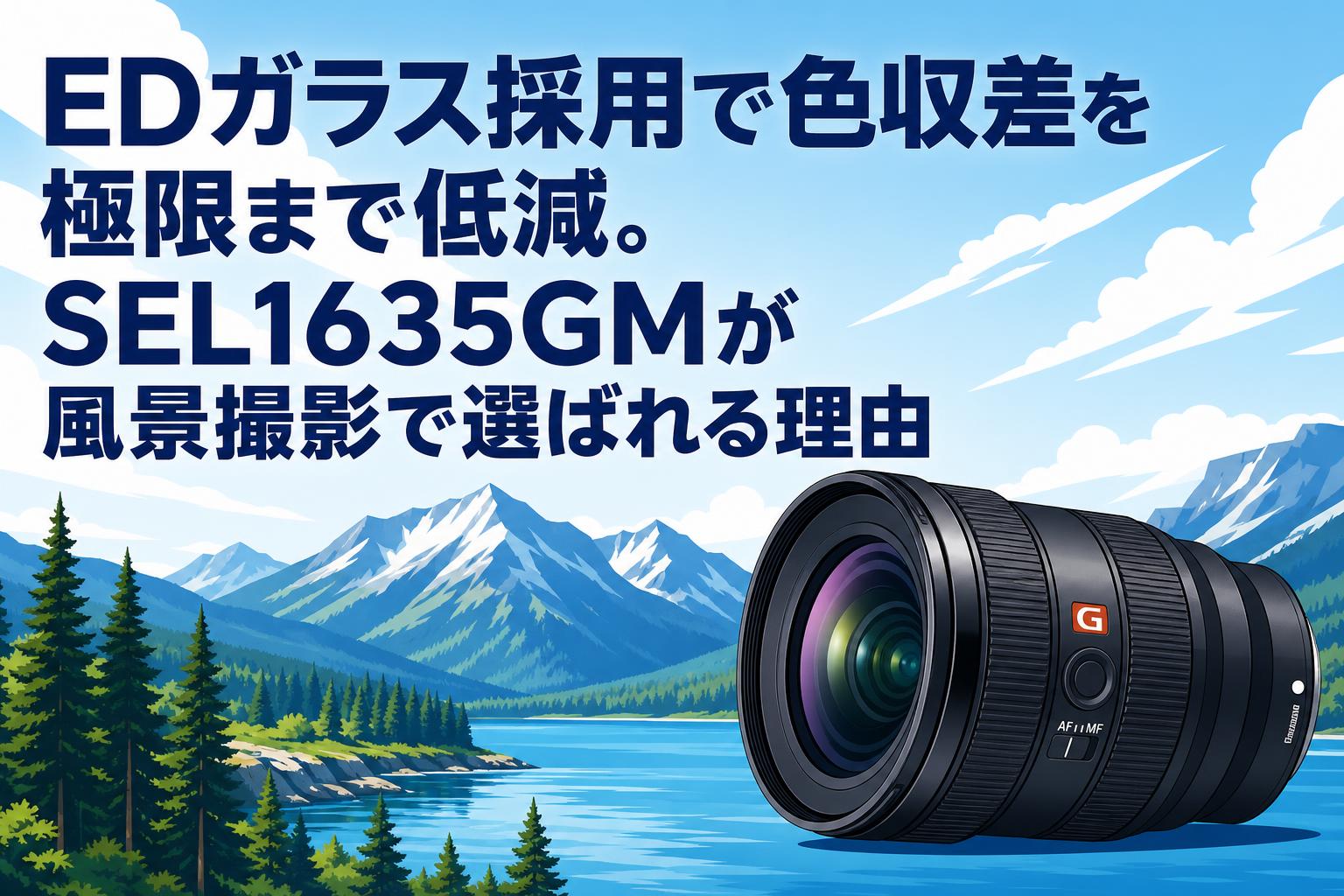 EDガラス採用で色収差を極限まで低減。SEL1635GMが風景撮影で選ばれる理由