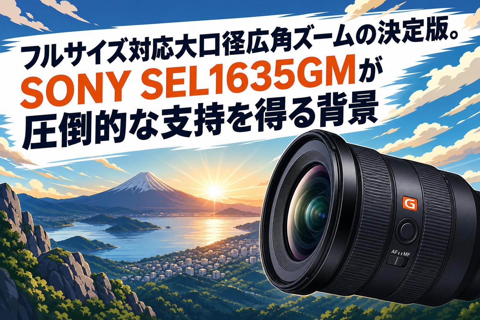 フルサイズ対応大口径広角ズームの決定版。SONY SEL1635GMが圧倒的な支持を得る背景