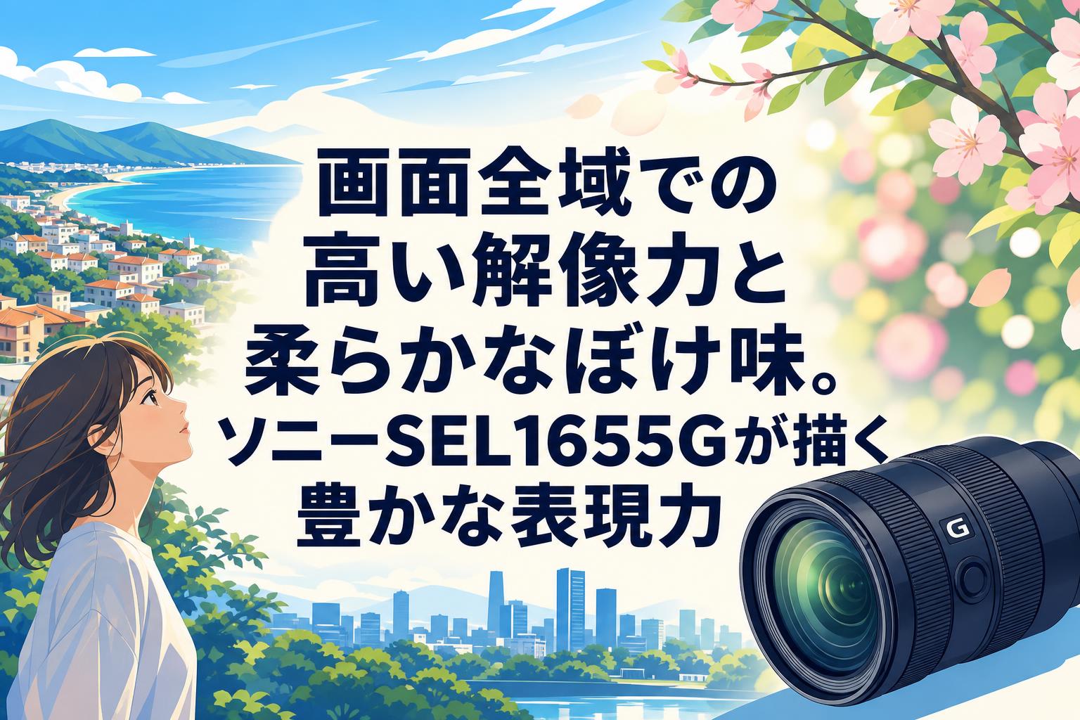 画面全域での高い解像力と柔らかなぼけ味。ソニーSEL1655Gが描く豊かな表現力