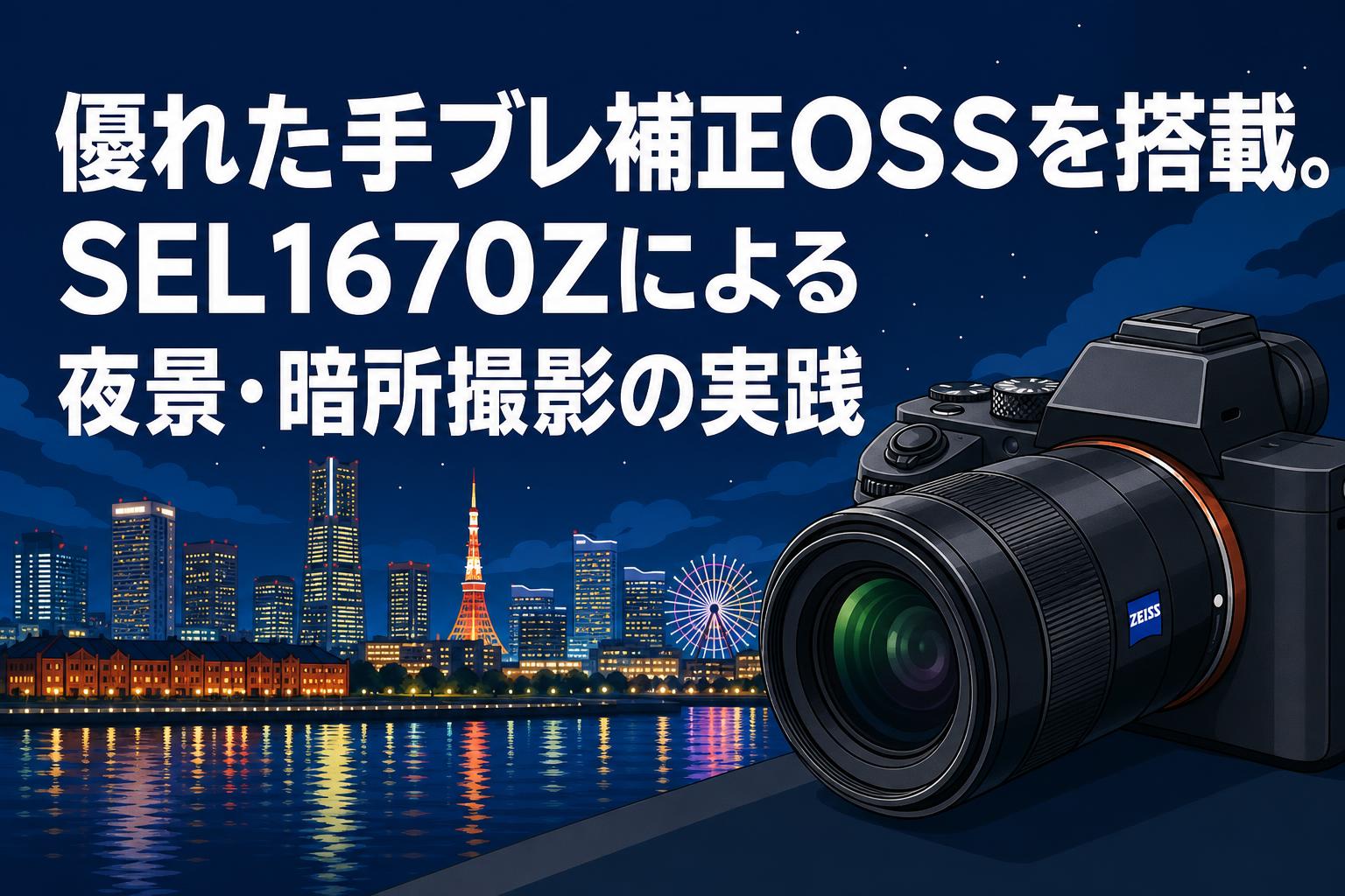 優れた手ブレ補正OSSを搭載。SEL1670Zによる夜景・暗所撮影の実践