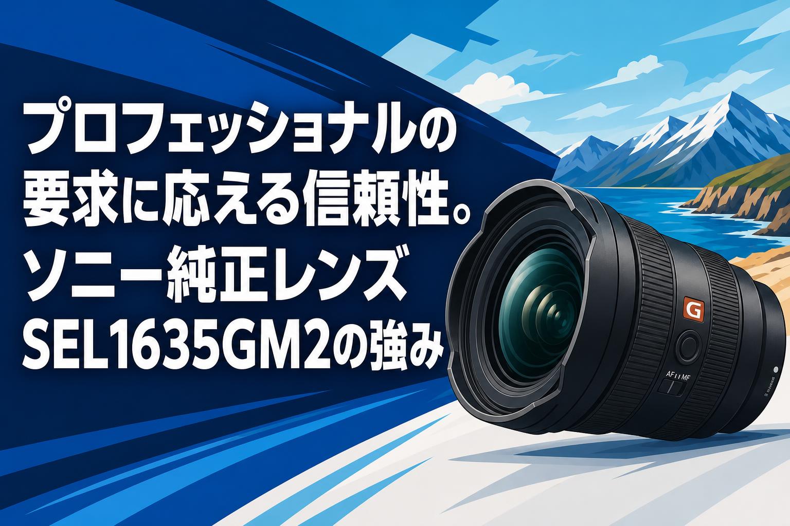 プロフェッショナルの要求に応える信頼性。ソニー純正レンズSEL1635GM2の強み