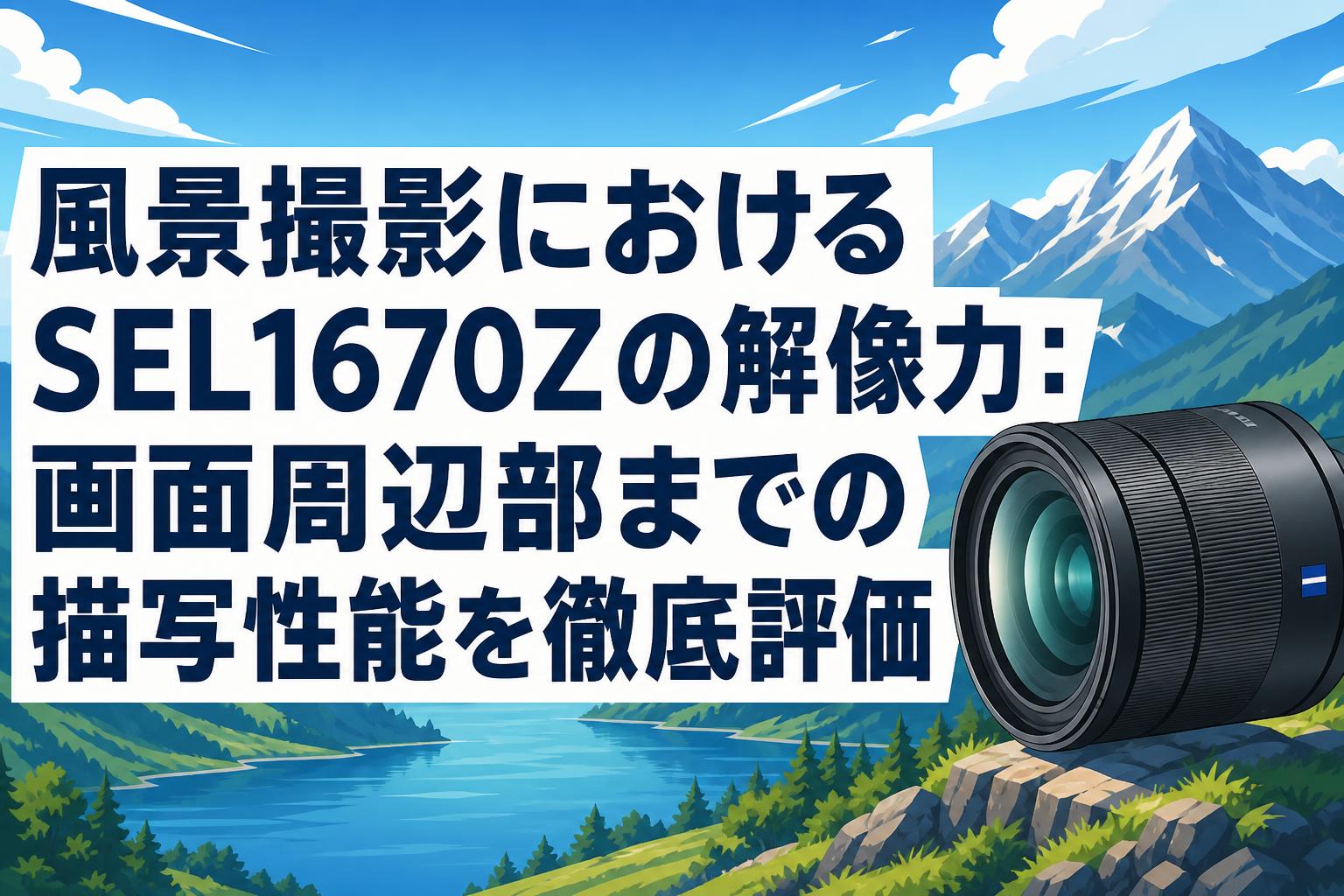 風景撮影におけるSEL1670Zの解像力：画面周辺部までの描写性能を徹底評価