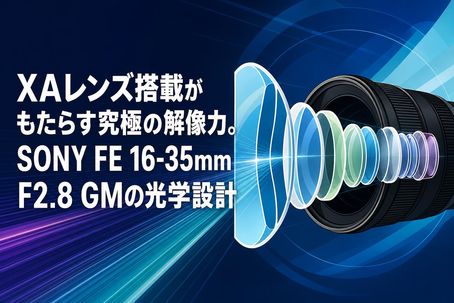 XAレンズ搭載がもたらす究極の解像力。SONY FE 16-35mm F2.8 GMの光学設計