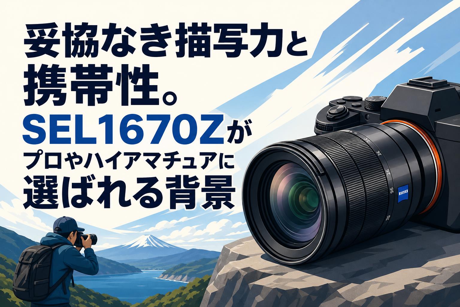 妥協なき描写力と携帯性。SEL1670Zがプロやハイアマチュアに選ばれる背景