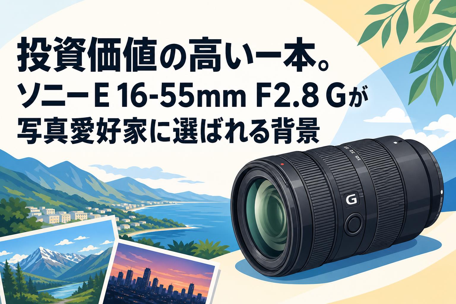 投資価値の高い一本。ソニーE 16-55mm F2.8 Gが写真愛好家に選ばれる背景