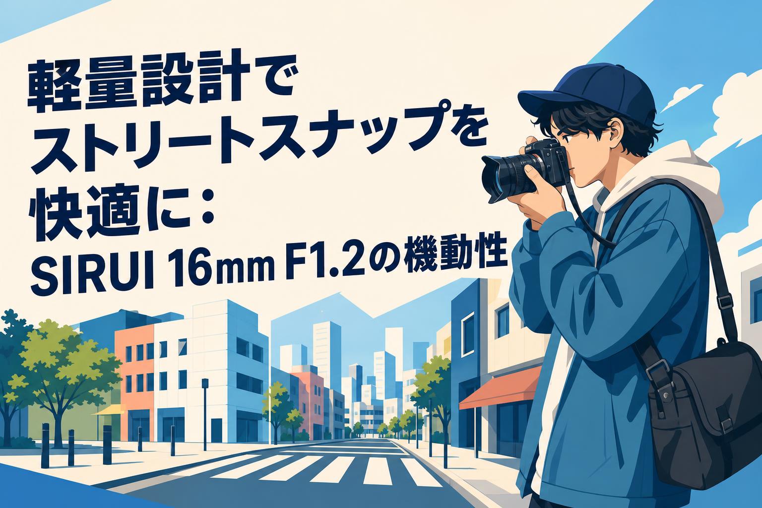 軽量設計でストリートスナップを快適に：SIRUI 16mm F1.2の機動性