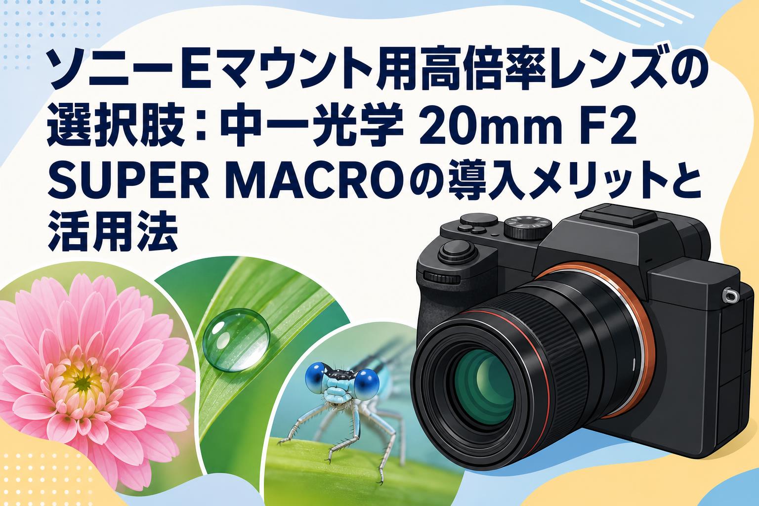 ソニーEマウント用高倍率レンズの選択肢：中一光学 20mm F2 SUPER MACROの導入メリットと活用法