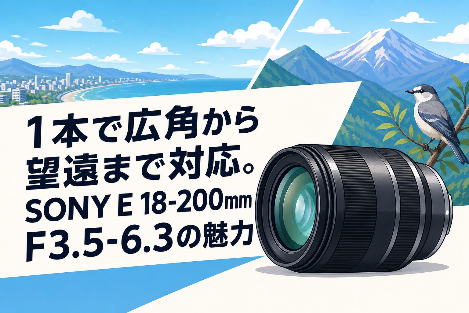 1本で広角から望遠まで対応。SONY E 18-200mm F3.5-6.3の魅力