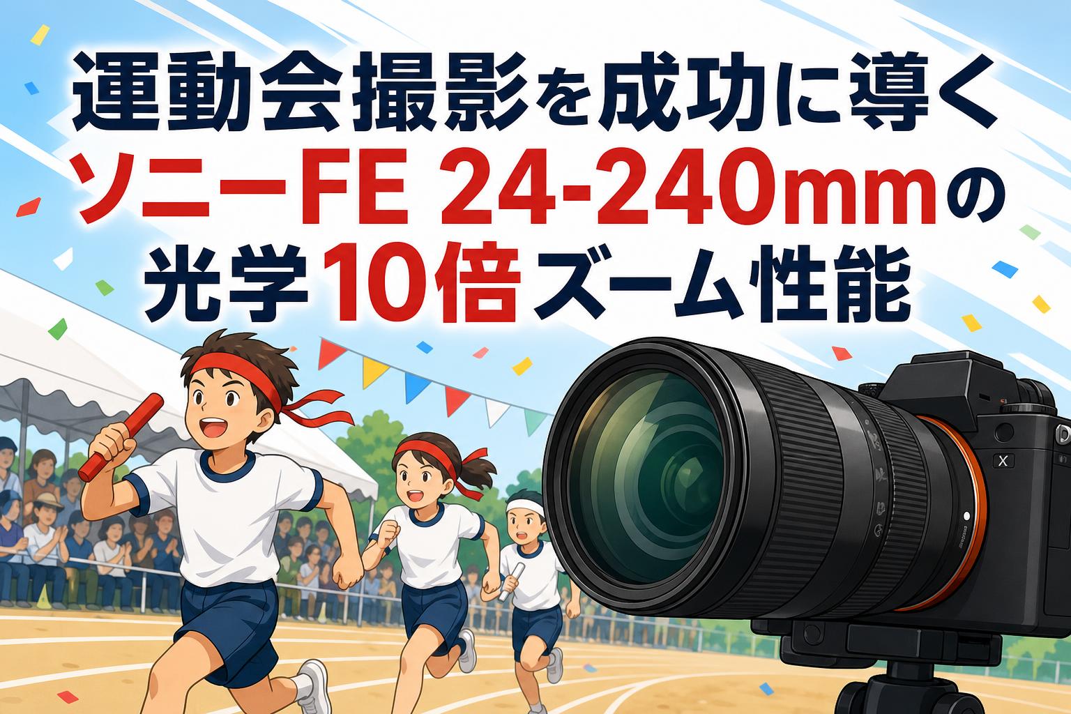 運動会撮影を成功に導くソニーFE 24-240mmの光学10倍ズーム性能