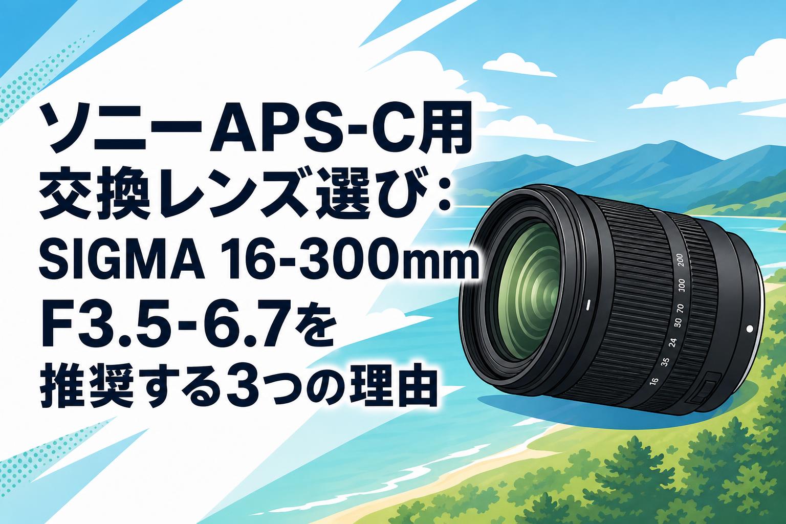 ソニーAPS-C用交換レンズ選び：SIGMA 16-300mm F3.5-6.7を推奨する3つの理由
