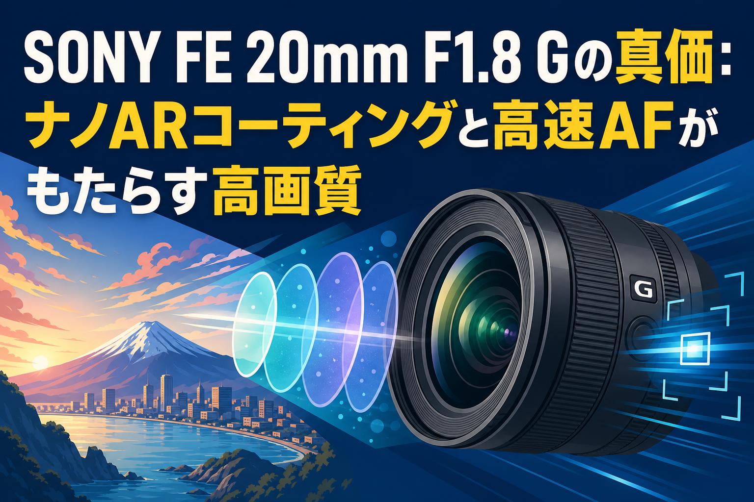 SONY FE 20mm F1.8 Gの真価：ナノARコーティングと高速AFがもたらす高画質