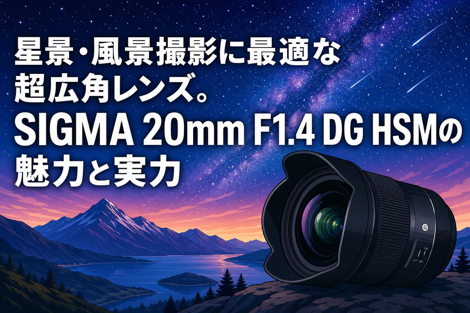 星景・風景撮影に最適な超広角レンズ。SIGMA 20mm F1.4 DG HSMの魅力と実力