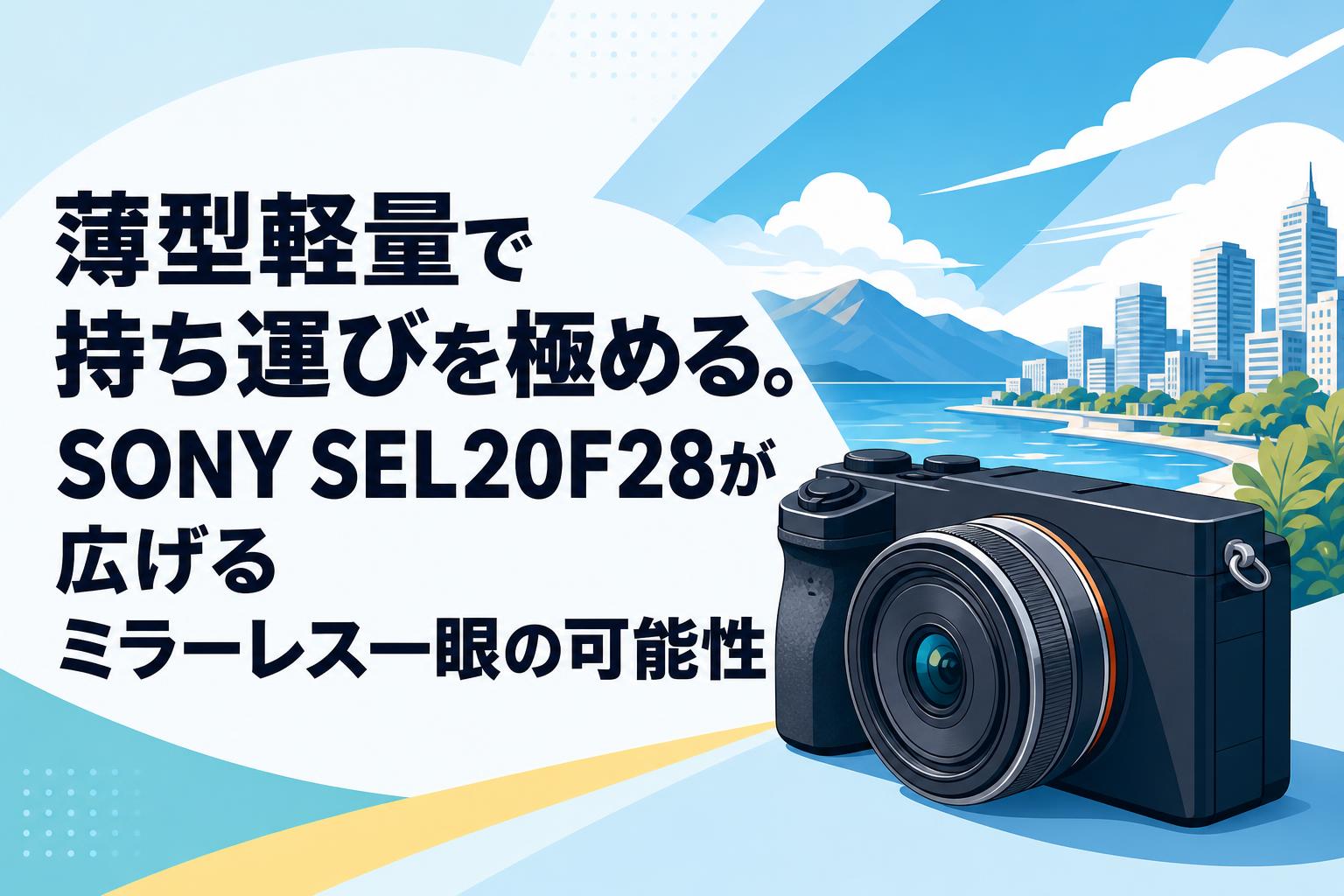 薄型軽量で持ち運びを極める。SONY SEL20F28が広げるミラーレス一眼の可能性