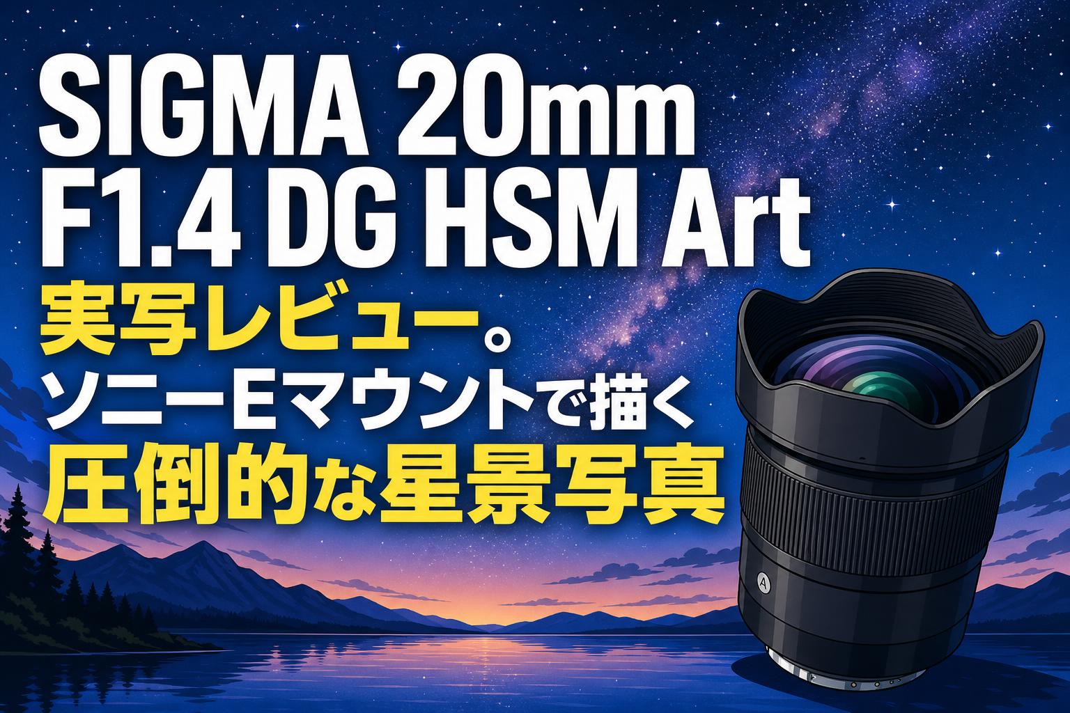SIGMA 20mm F1.4 DG HSM Art 実写レビュー。ソニーEマウントで描く圧倒的な星景写真