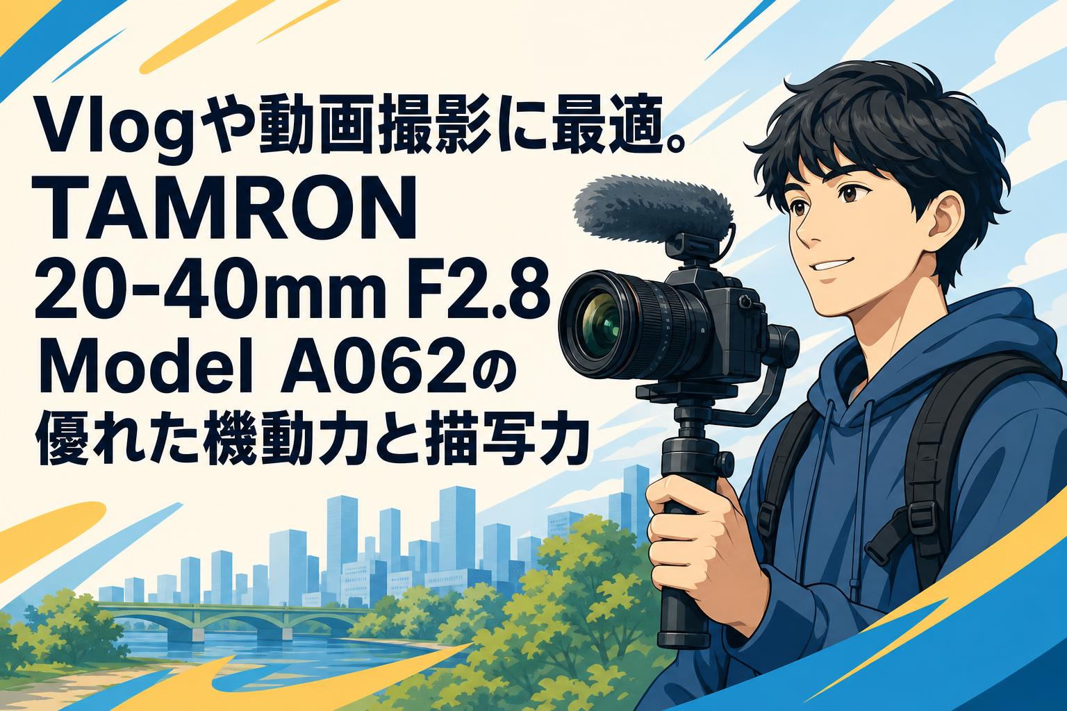 Vlogや動画撮影に最適。TAMRON 20-40mm F2.8 Model A062の優れた機動力と描写力