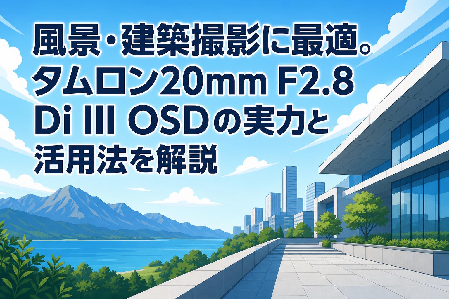 風景・建築撮影に最適。タムロン20mm F2.8 Di III OSDの実力と活用法を解説