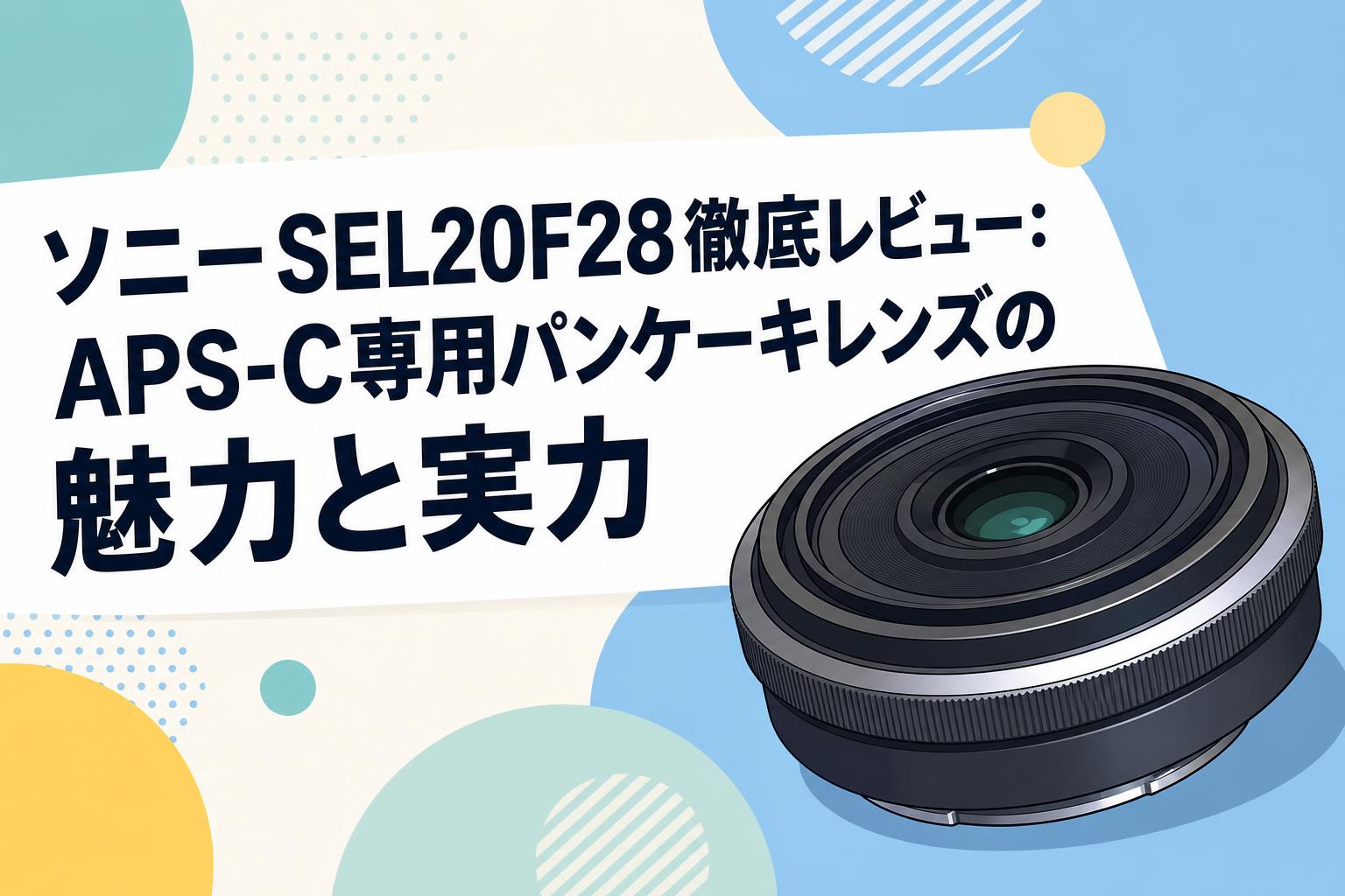 ソニーSEL20F28徹底レビュー：APS-C専用パンケーキレンズの魅力と実力