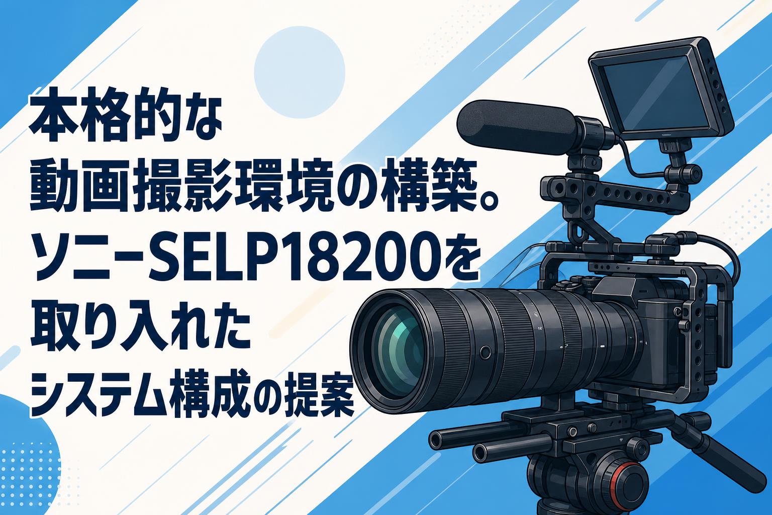 本格的な動画撮影環境の構築。ソニーSELP18200を取り入れたシステム構成の提案