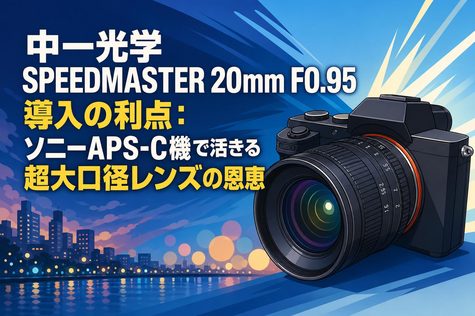 中一光学 SPEEDMASTER 20mm F0.95導入の利点：ソニーAPS-C機で活きる超大口径レンズの恩恵