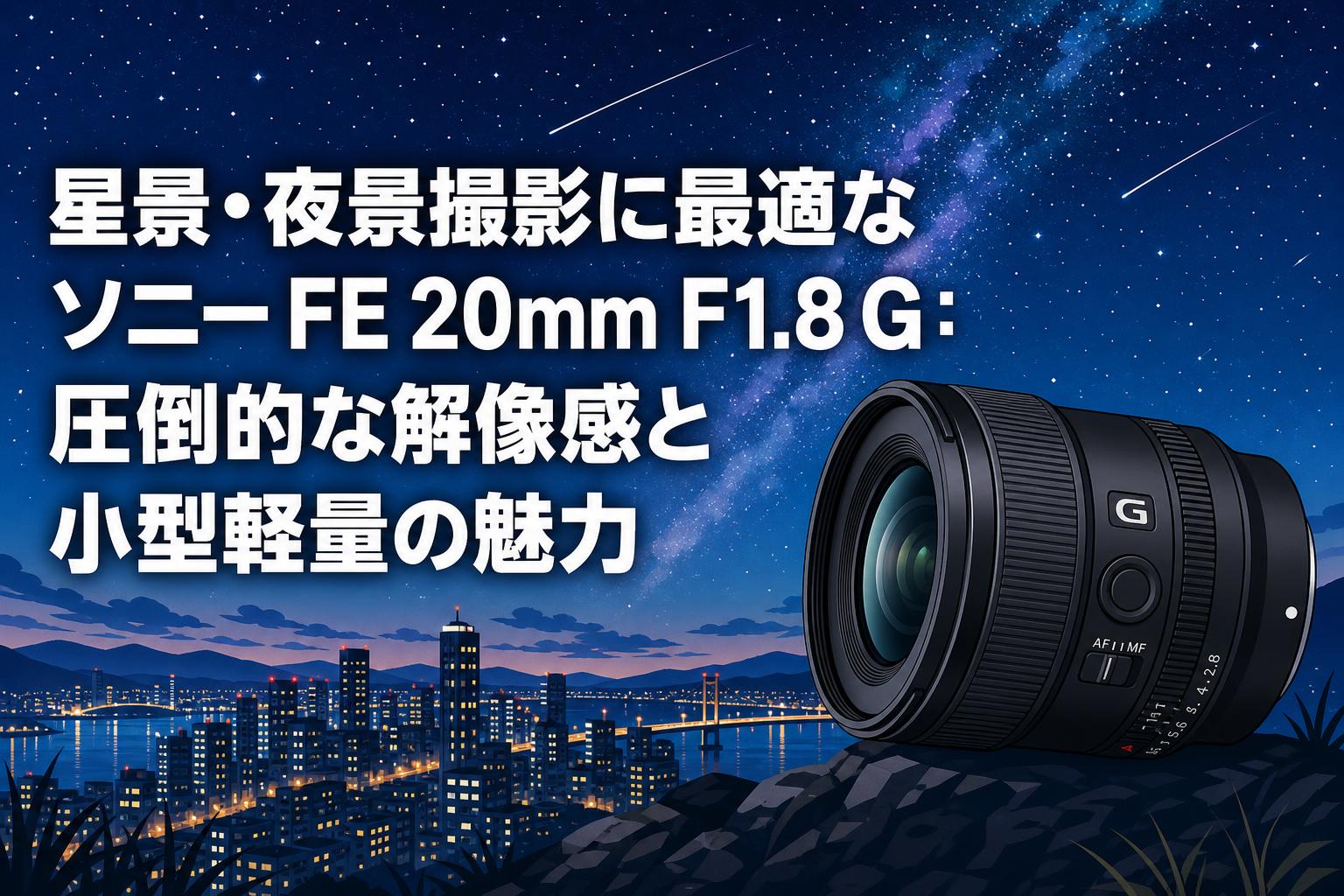 星景・夜景撮影に最適なソニー FE 20mm F1.8 G：圧倒的な解像感と小型軽量の魅力