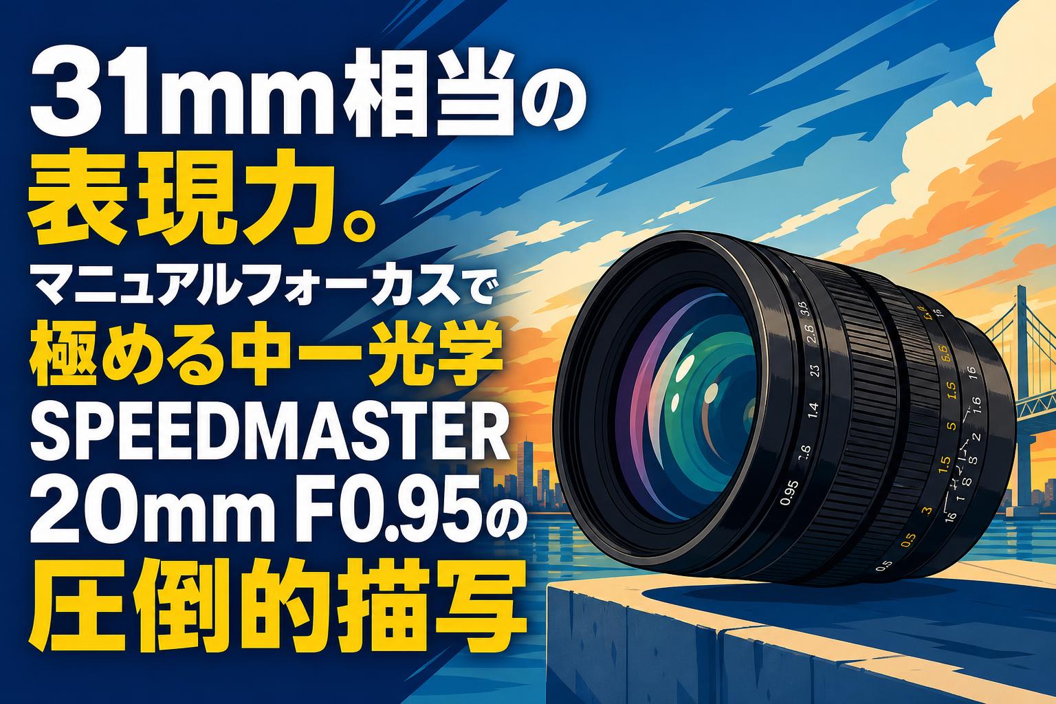 31mm相当の表現力。マニュアルフォーカスで極める中一光学 SPEEDMASTER 20mm F0.95の圧倒的描写