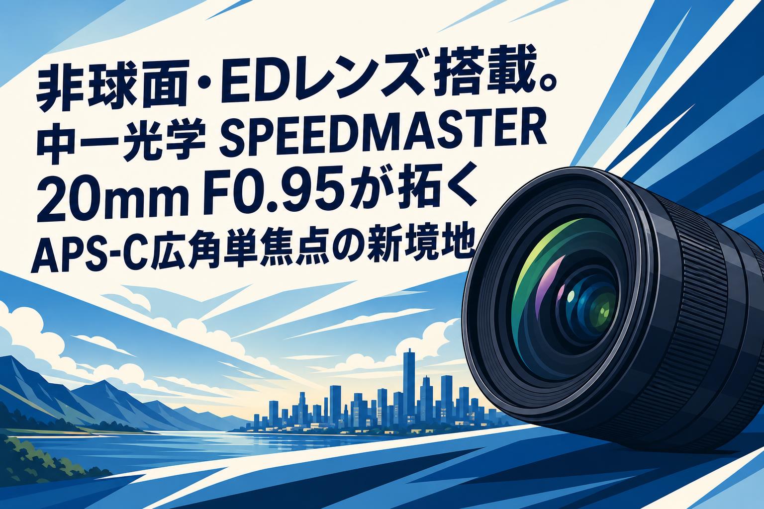 非球面・EDレンズ搭載。中一光学 SPEEDMASTER 20mm F0.95が拓くAPS-C広角単焦点の新境地