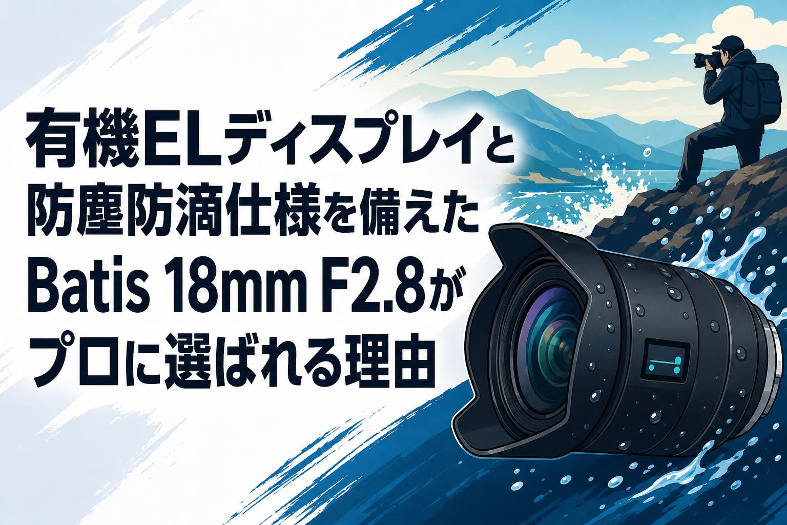 有機ELディスプレイと防塵防滴仕様を備えたBatis 18mm F2.8がプロに選ばれる理由