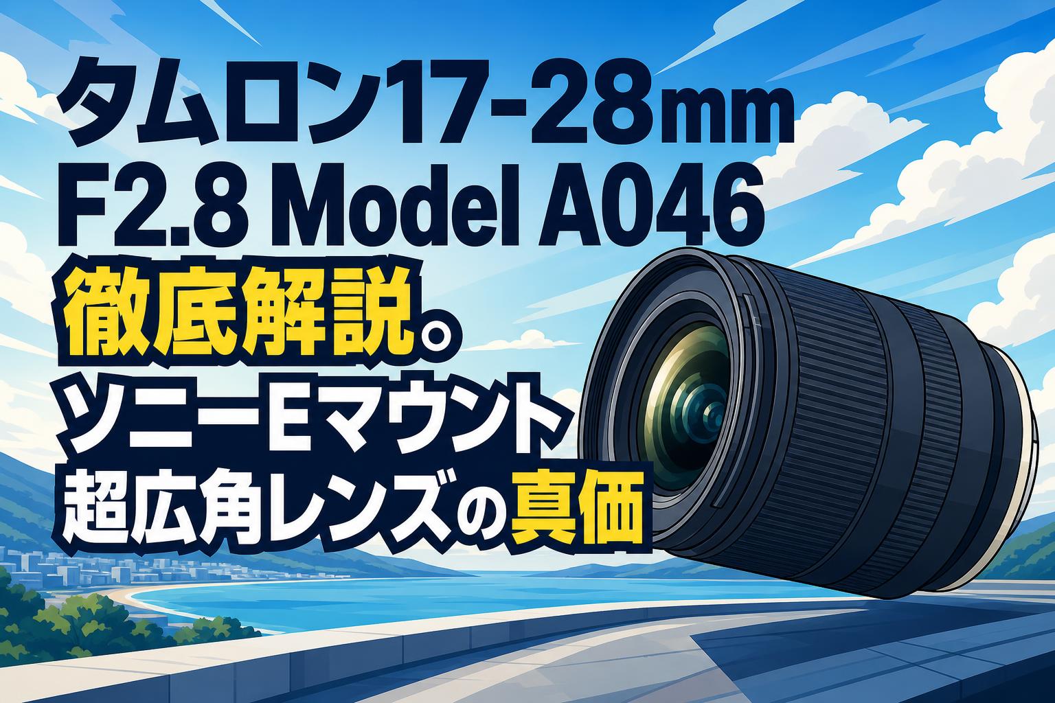 タムロン17-28mm F2.8 Model A046徹底解説。ソニーEマウント超広角レンズの真価