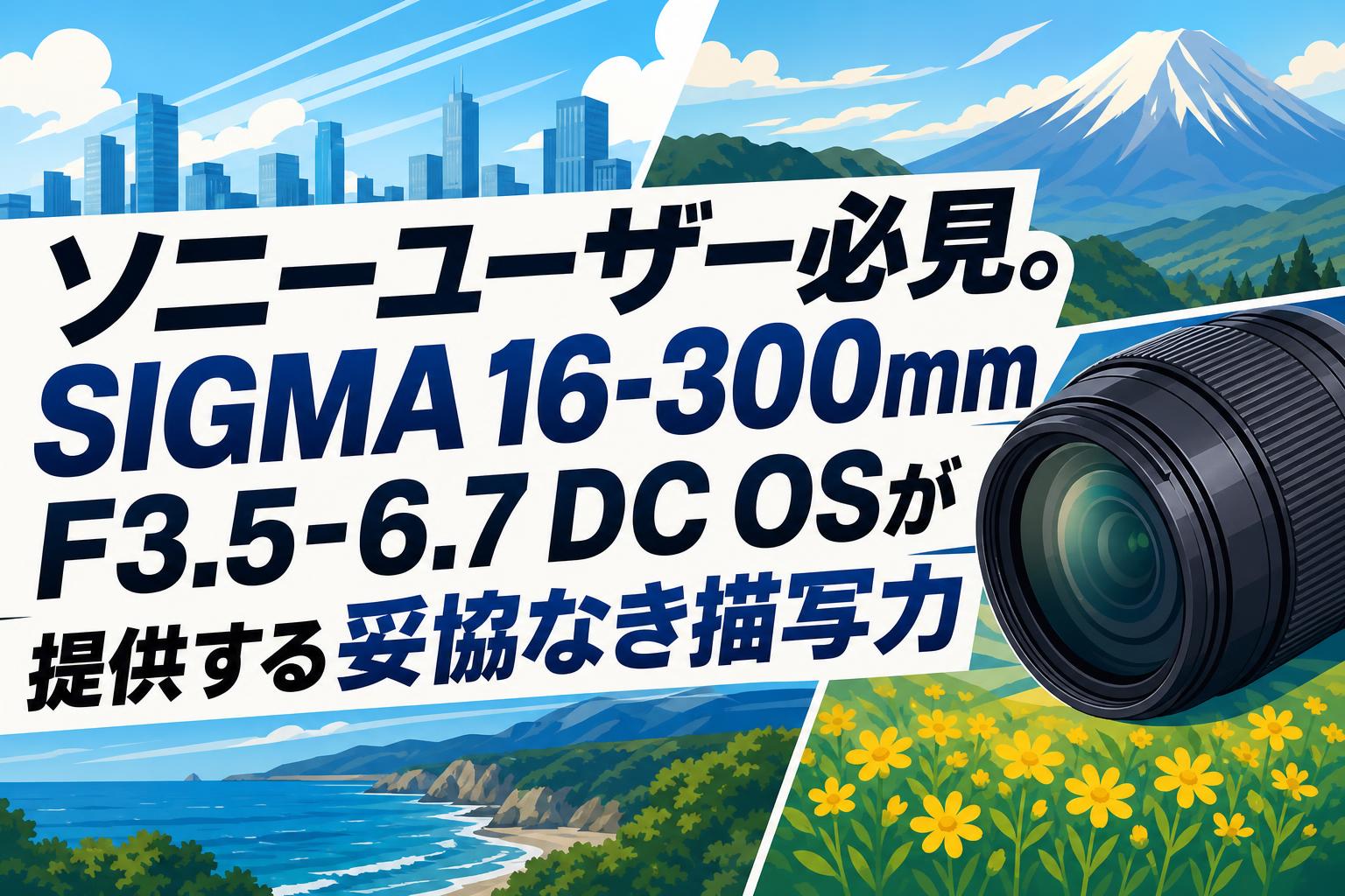 ソニーユーザー必見。SIGMA 16-300mm F3.5-6.7 DC OSが提供する妥協なき描写力