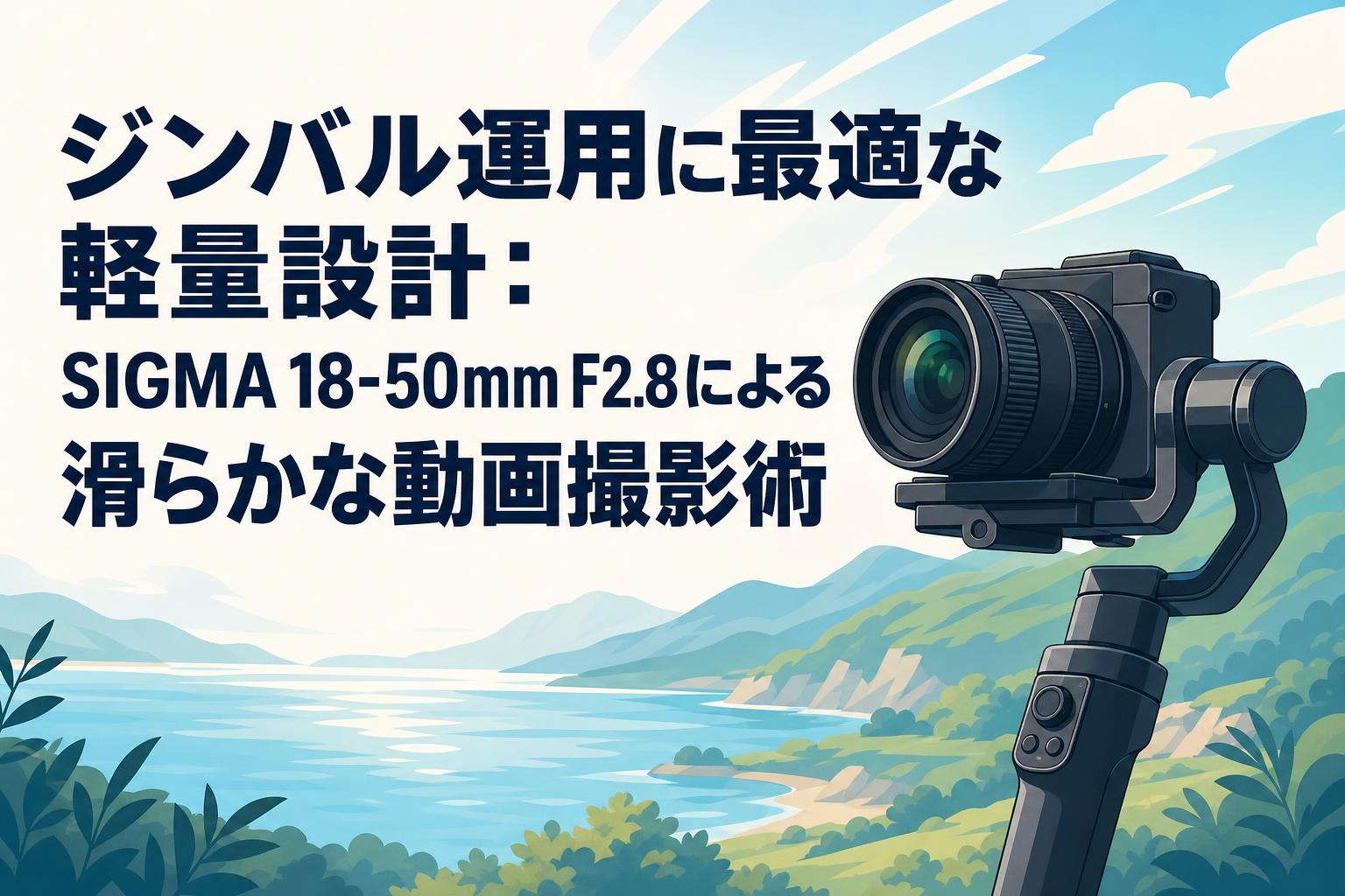 ジンバル運用に最適な軽量設計：SIGMA 18-50mm F2.8による滑らかな動画撮影術
