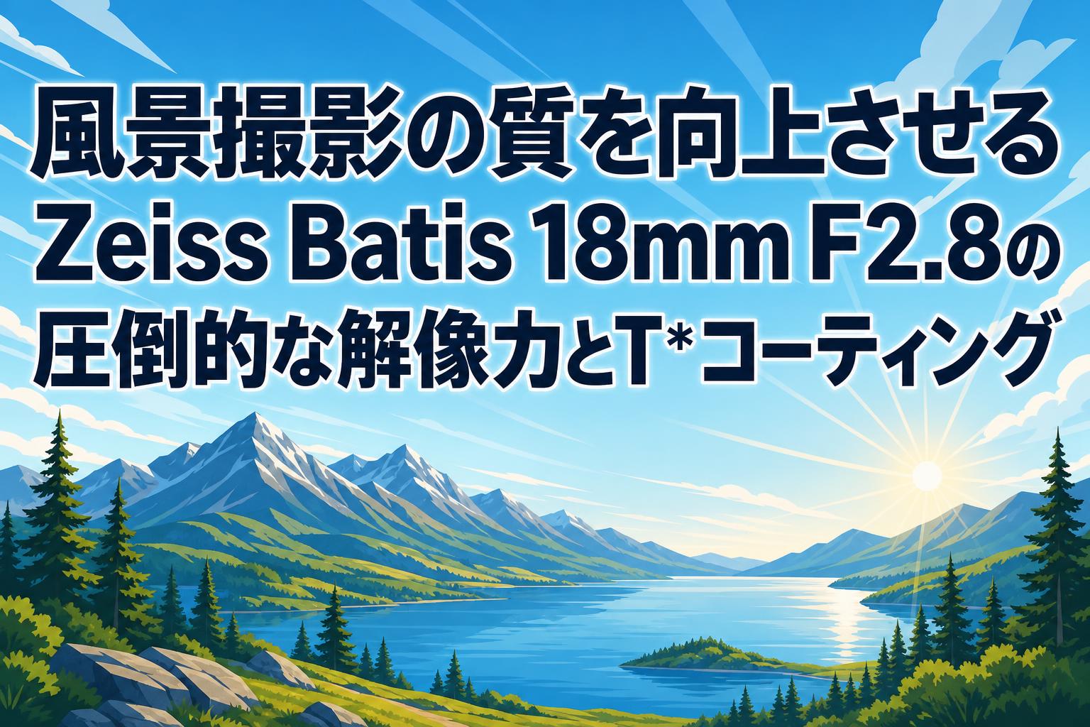 風景撮影の質を向上させるZeiss Batis 18mm F2.8の圧倒的な解像力とT*コーティング